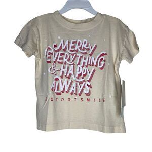 NEW Dot Dot Smile Christmas Merry Everything Happy Always Tee Size 5/6